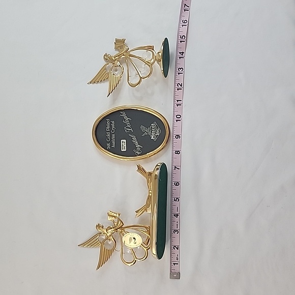 NWT Mascot Inc 24K Gold Plated Austrian Crystal Delight Angel's and Frame - Picture 14 of 16